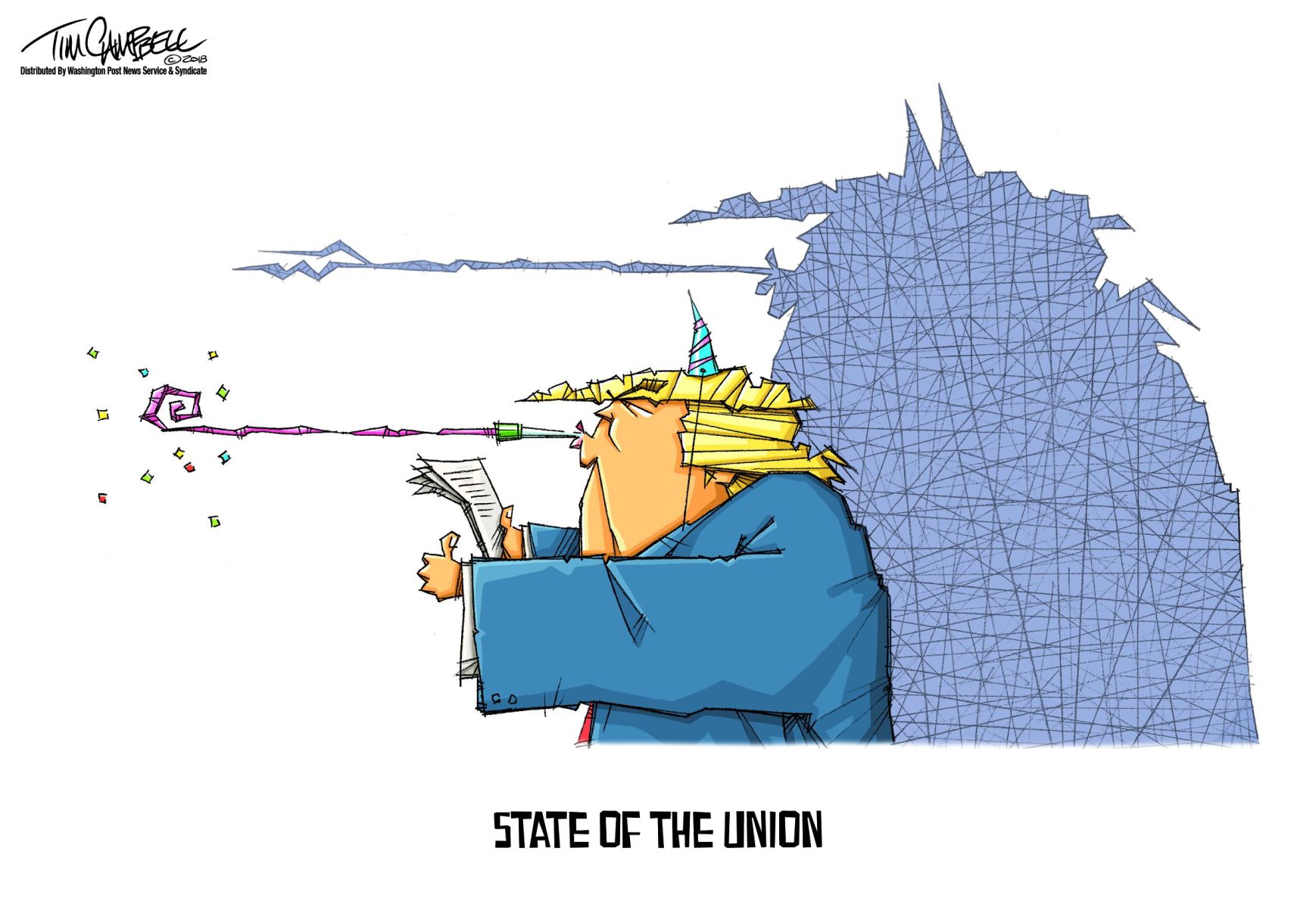 Tim Campbell cartoon